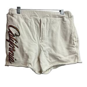 Mother The Quickie Roller Tropical Graphic Shorts Cream Small